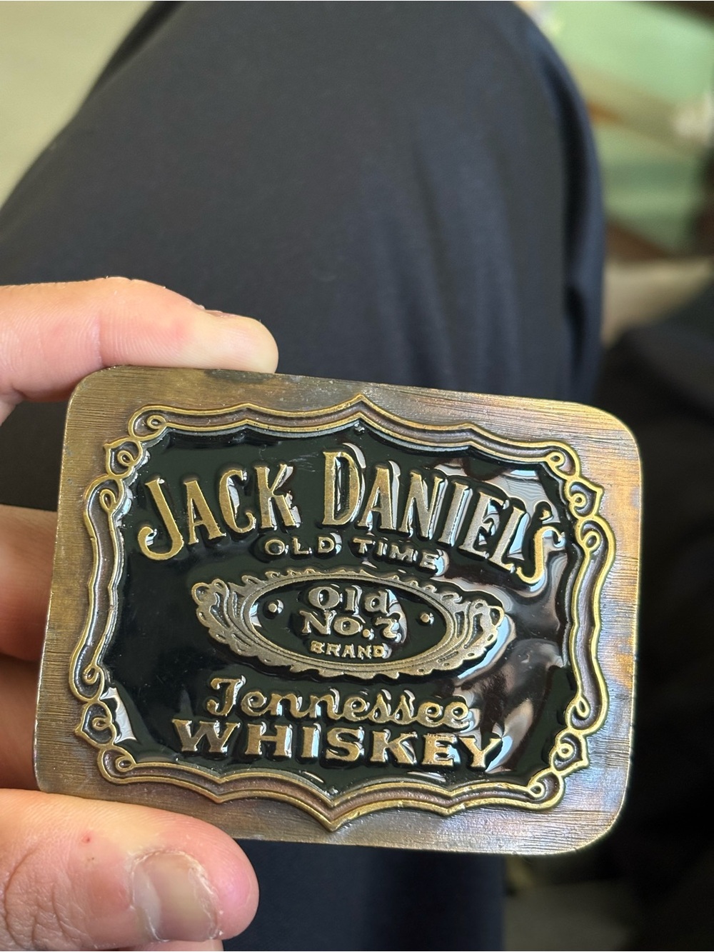 VINTAGE Y2K JACK DANIELS WHISKEY METAL BELT BUCKLE MADE IN USA